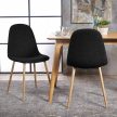 4 db szövetborítású szék - fekete