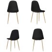 4 db szövetborítású szék - fekete
