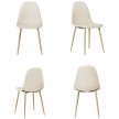 4 db szövetborítású szék - bézs