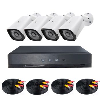   Vezetékes AHD kamerarendszer, kül-és beltéri - 4 kamerás