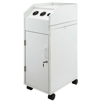   Beauty zárható eszközkocsi kihúzható oldalsó tálcával - fehér