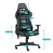 Gamer PRO forgószék - fekete-kék