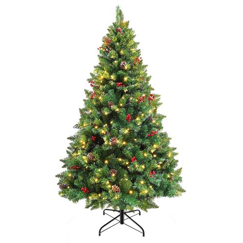 LED-es műfenyő melegfehér - 180 LED-es - 150 cm-es