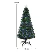 Műfenyő száloptikával színes LED-el - 210 cm-es