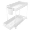 Mosogató alá helyezhető 2 szintes rendszerező állvány - fehér