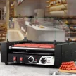 Görgős virsli sütő-melegítő gép HOT-DOG készítéshez