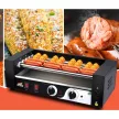 Görgős virsli sütő-melegítő gép HOT-DOG készítéshez