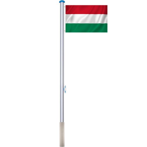 Zászlótartó rúd - Magyar zászlóval