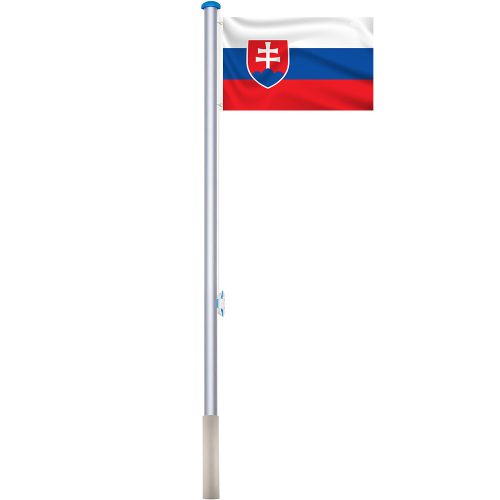 Zászlótartó rúd - Szlovák zászlóval