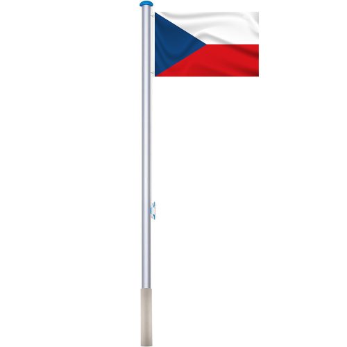 Zászlótartó rúd - Cseh zászlóval