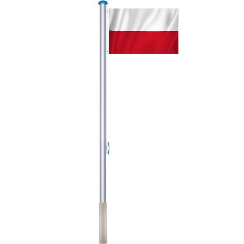 Zászlótartó rúd - Lengyel zászlóval