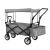 Összecsukható kocsi tetővel - húzható-tolható - szürke