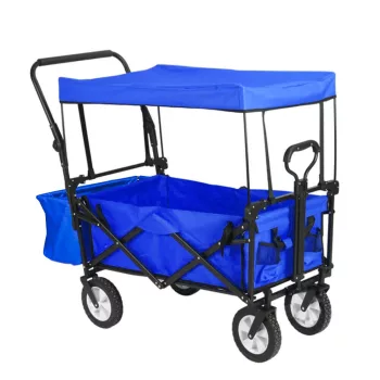   Összecsukható kocsi tetővel, húzható-tolható - sötétkék