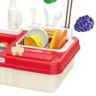 Játék mosogató 23 részes - piros
