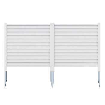 Leszúrható kerítéspanel  2db - fehér