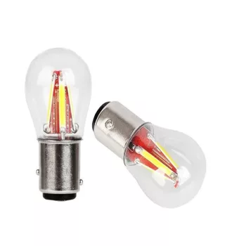   4 filament LED-es BA15S dióda, 21W, sárga - SMP BA15S-21W-Y - párban