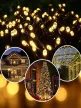 EXOD 100 LED-es napelemes kerti fényfüzér, meleg fehér, 10m - HQ-Y100