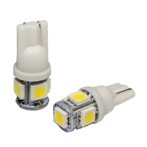 LED dióda T10 foglalathoz fehér (foglalat nélküli) - Exod T10x5 5050 SMD W