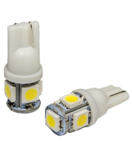 LED dióda T10 foglalathoz fehér (foglalat nélküli) - Exod T10x5 5050 SMD W