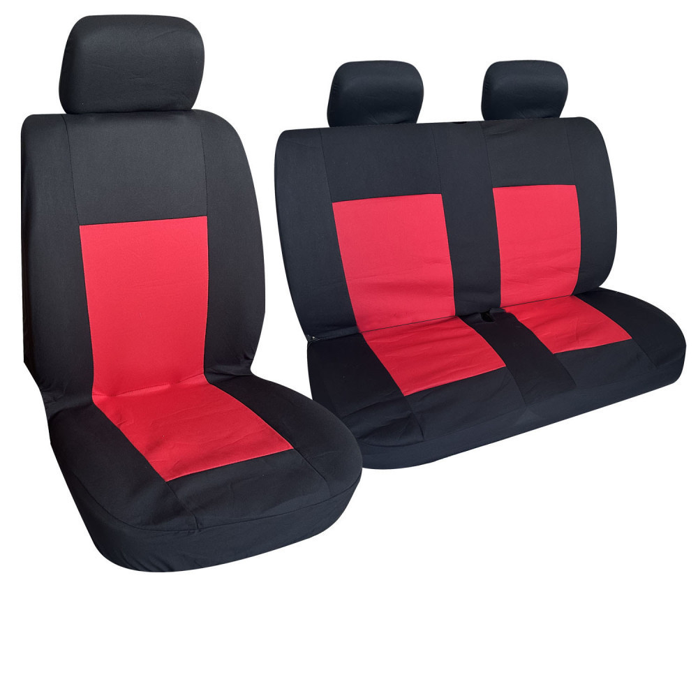 Image of 1+2 furgon üléshuzat - 5mm-es habszivacs - fekete-piros színű