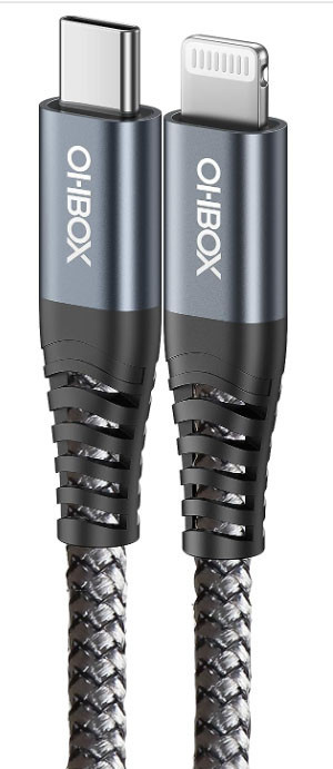 Image of Gyorstöltő adatkábel TYPE-C - Lightning - 5A 100W - 1m - C2CBKAPPLE