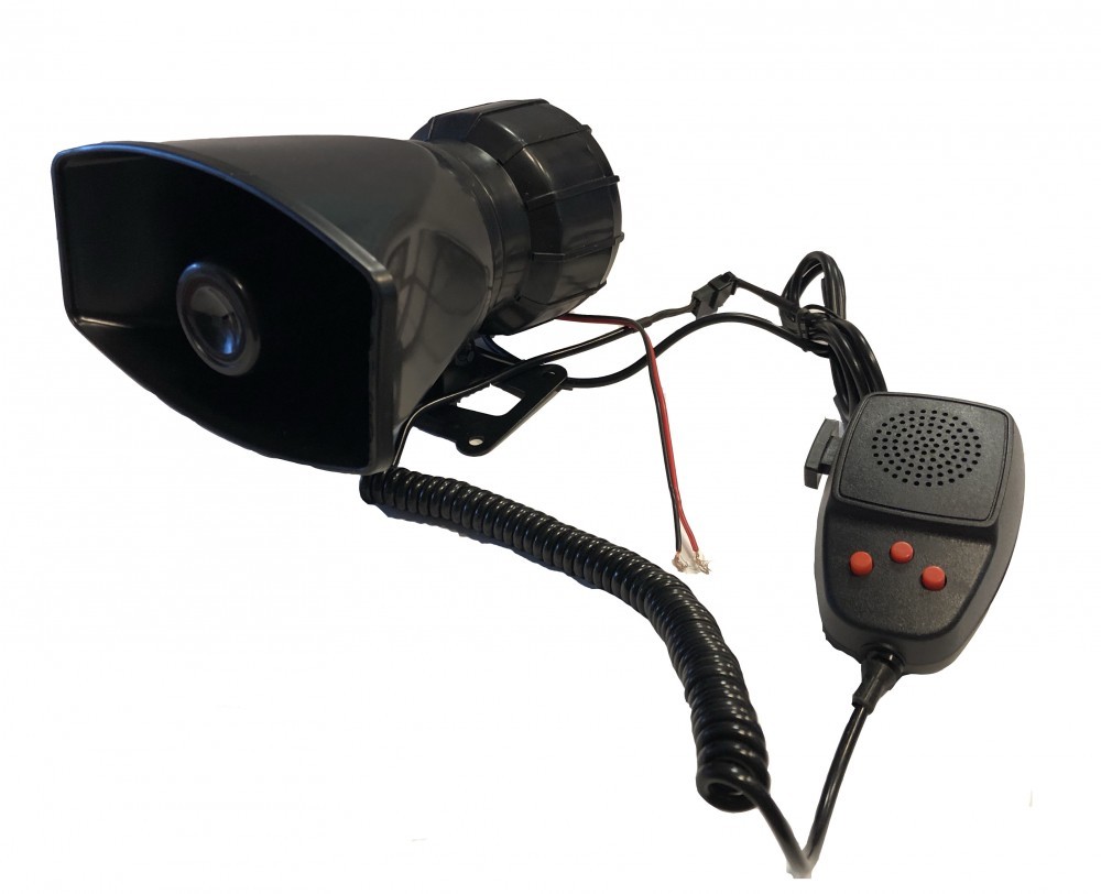 Image of 3 szólamú kapcsolós mikrofonos sziréna 12V, 50W