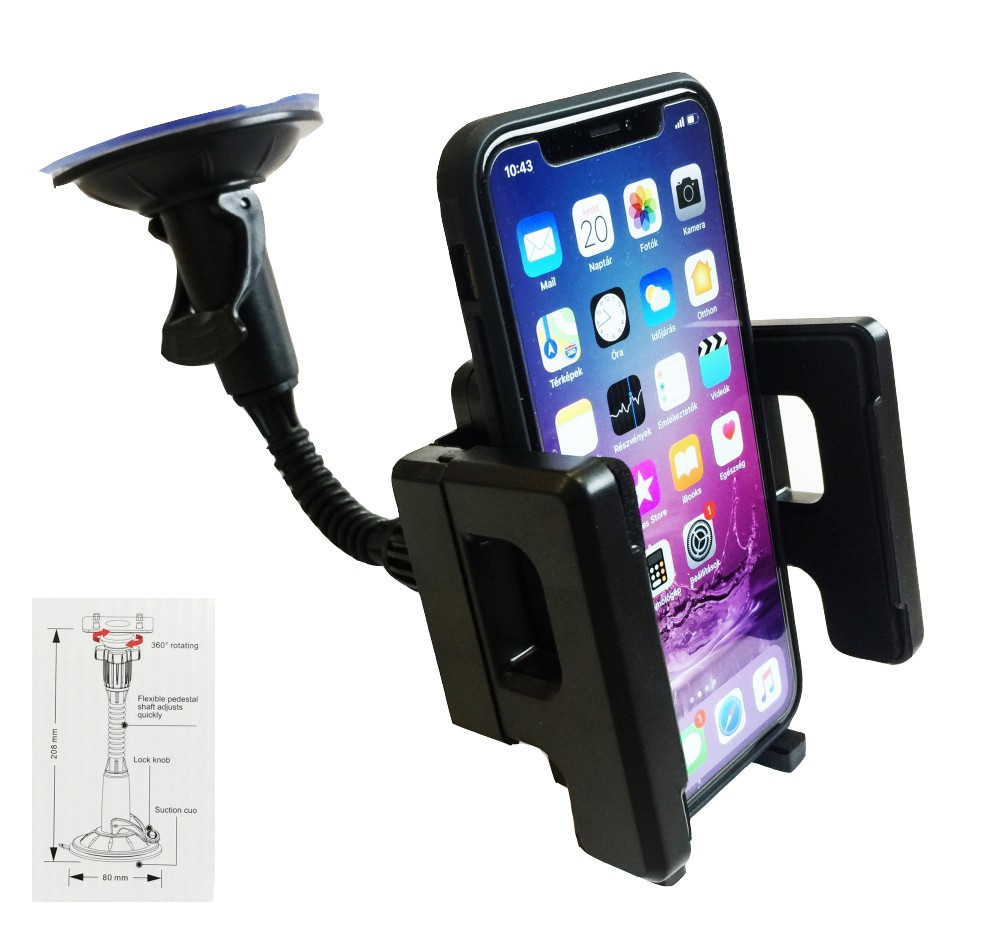 Image of Mobiltelefon tartó szellőzórácsra/szélvédőre