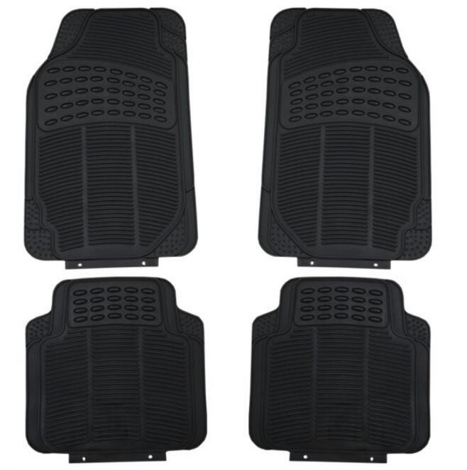 Image of 4 részes autós gumiszőnyeg szett univerzális, vágható fekete színben