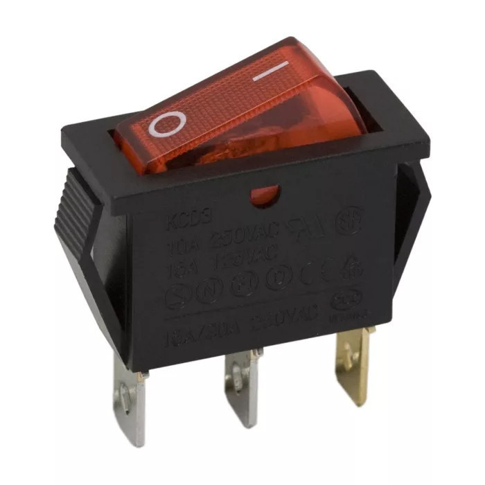 Image of Billenő kapcsoló - piros - 10A-250V