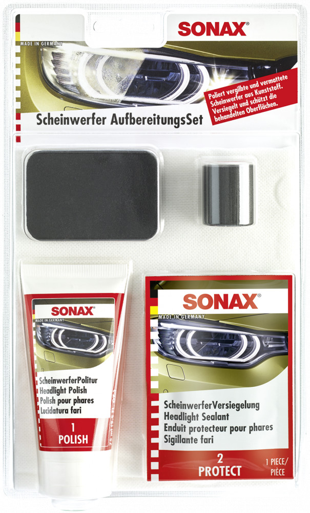 Sonax műanyag fényszóró felújító, javító szett - 75ml Sonax műanyag fényszóró felújító, javító szett - 75ml