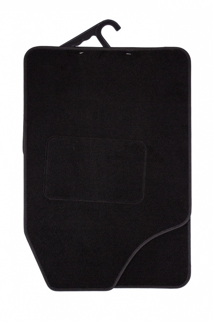 Image of 4 részes, autós szőnyegszett, univerzális, textil, szövet, fekete színű