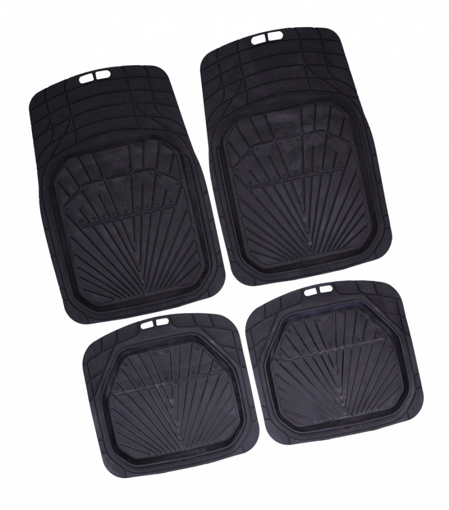 Image of 4 részes PVC autós szőnyeg szett - fekete