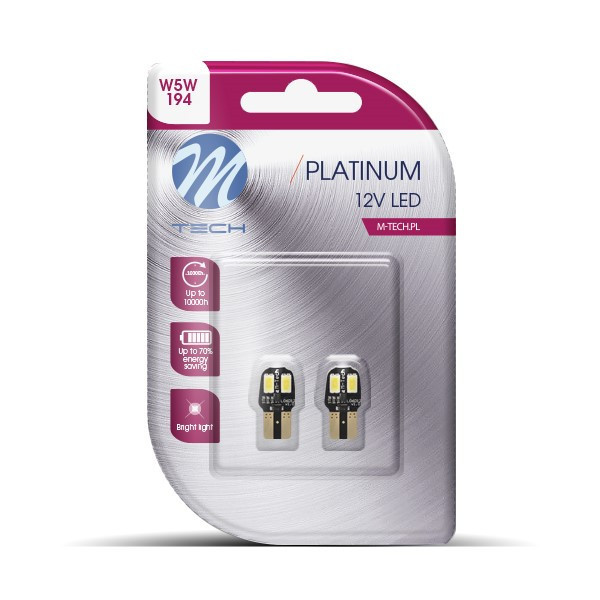 Image of M-Tech Canbus LED izzó - 12V T10 W5W - párban