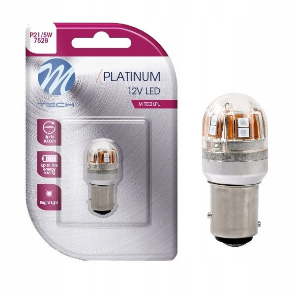 Image of M-Tech Canbus LED izzó 12V BA15D, piros - 1db