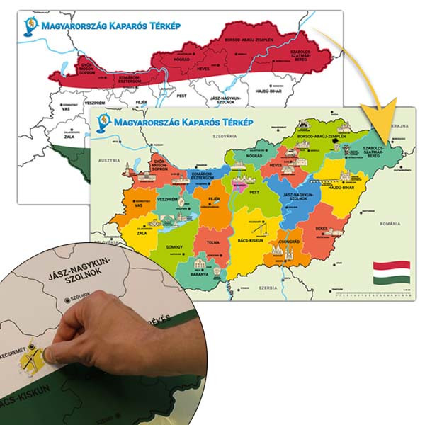 Image of Magyarország kaparós térkép