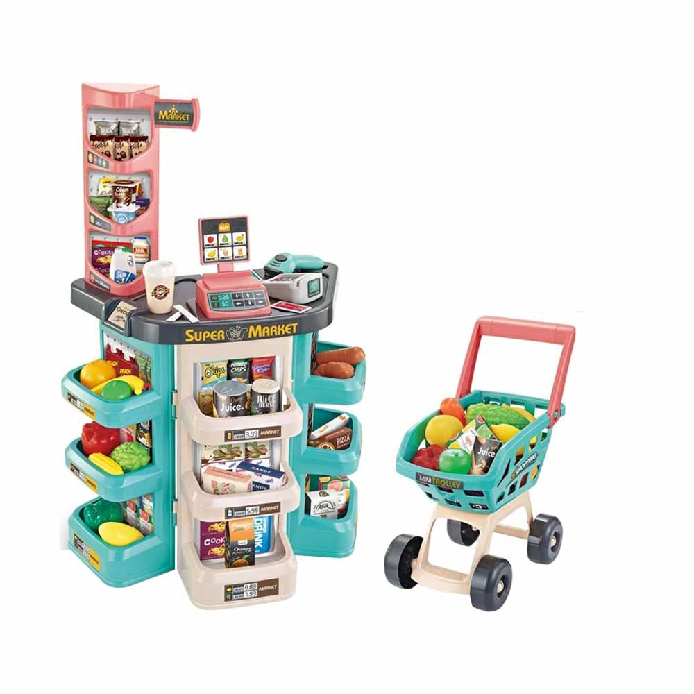 Image of Szupermarket szett - 47 részes - türkiz