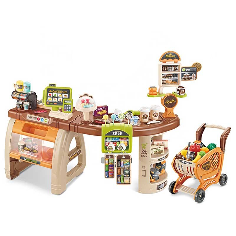 Image of Szupermarket szett - 65 részes - barna