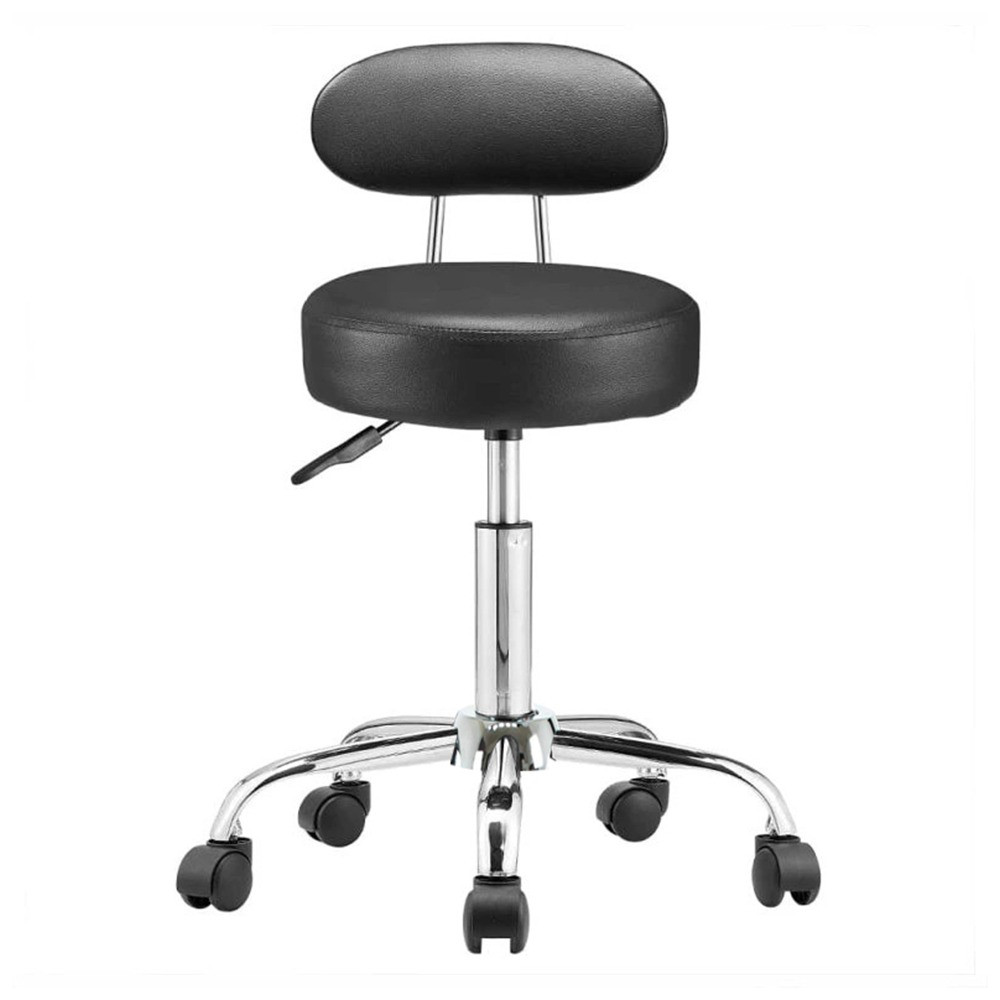 Image of Háttámlás, kerek kozmetikai szék - fekete