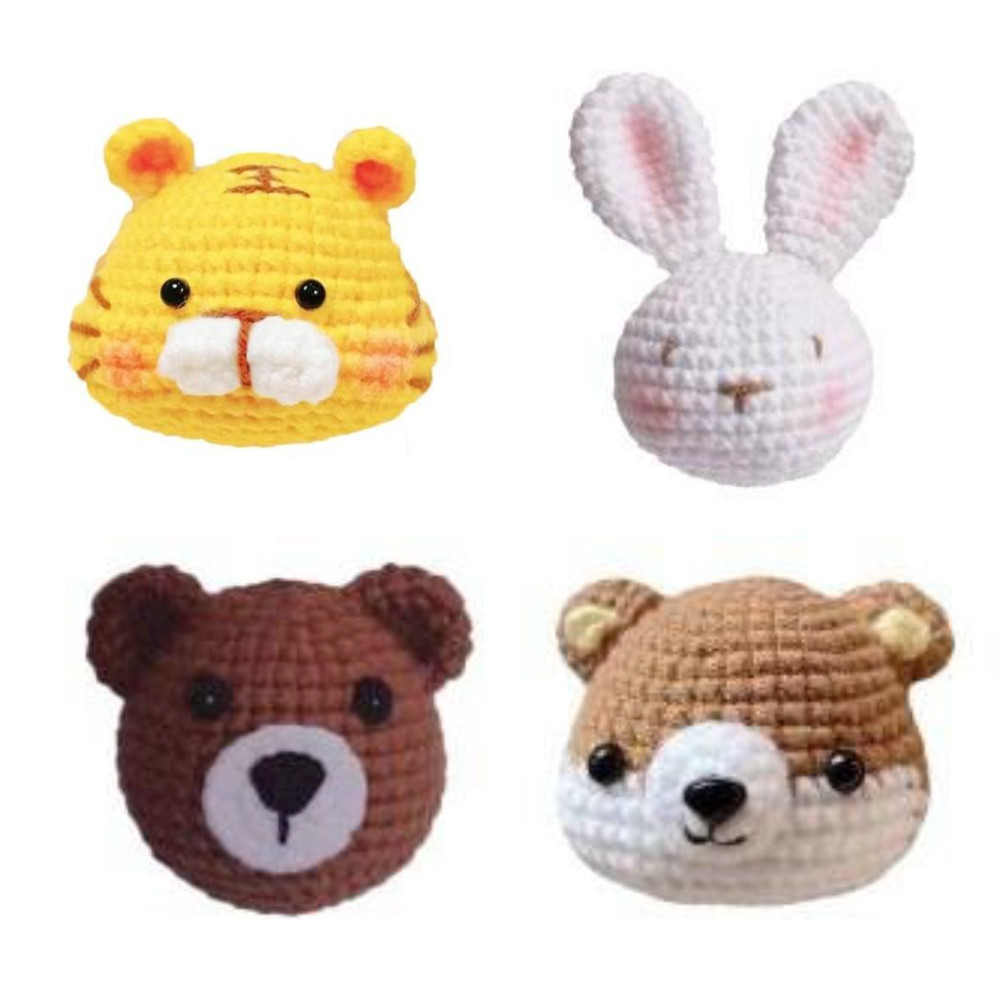 Image of 4 db-os állatos horgoló készlet kezdőknek